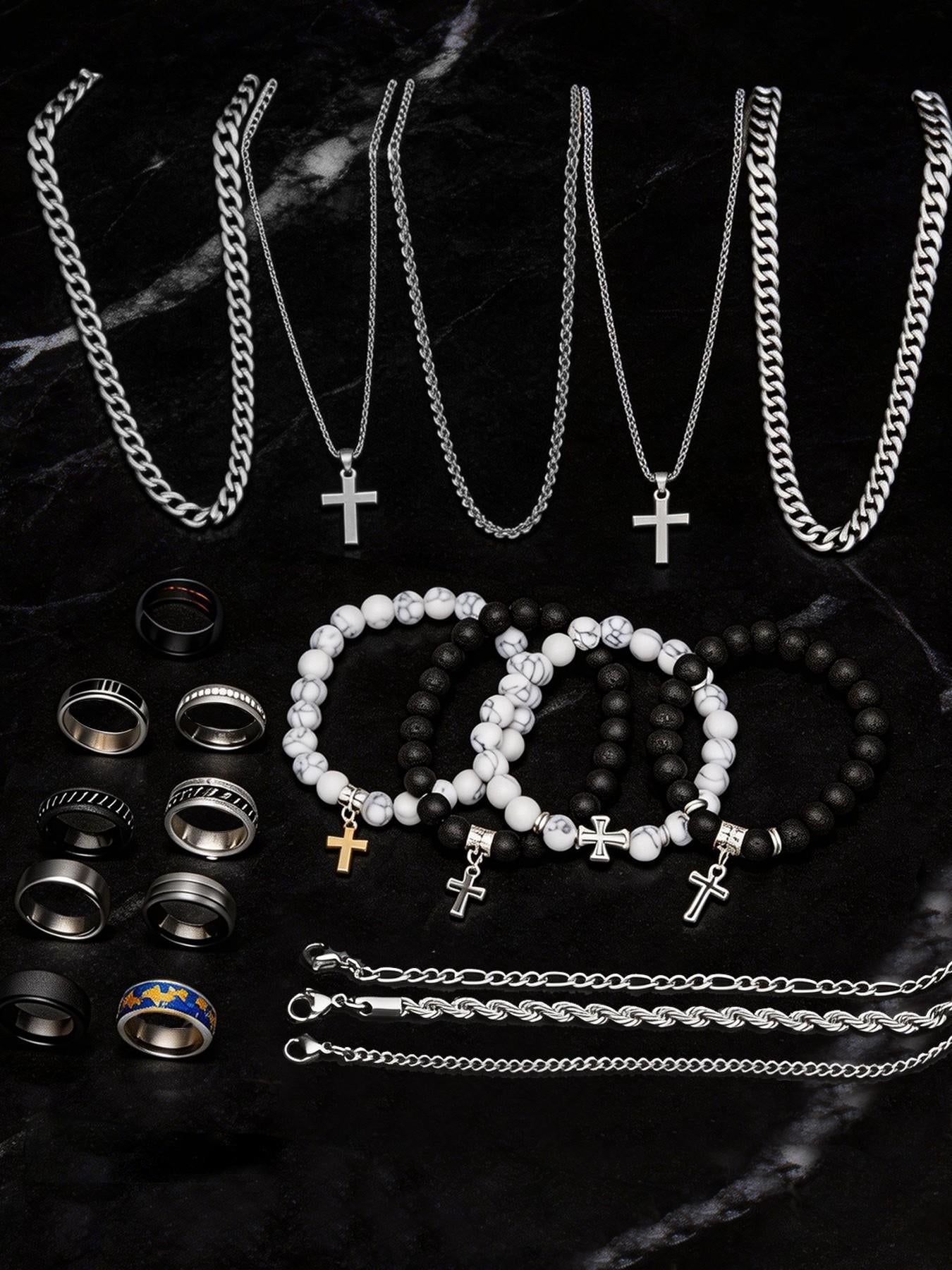 Men’s Stainless Steel Jewelry Set