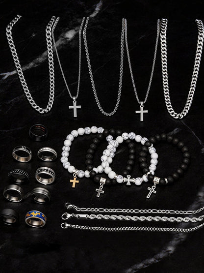 Men’s Stainless Steel Jewelry Set