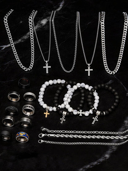Men’s Stainless Steel Jewelry Set